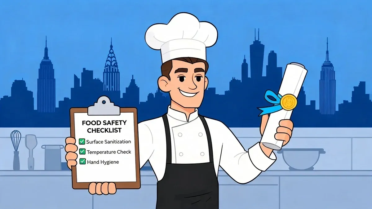 NYC food safety license certificate and compliance for restaurant operations.