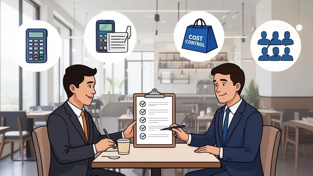 Restaurant manager using POS system to manage third-party delivery orders efficiently.