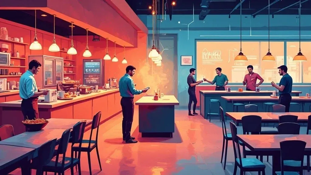 Infographic illustrating key restaurant technology companies and their impact on operations.
