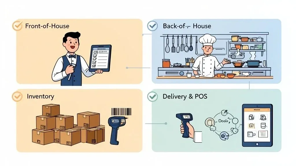 Restaurant standard operating procedures for efficient delivery and kitchen operations.