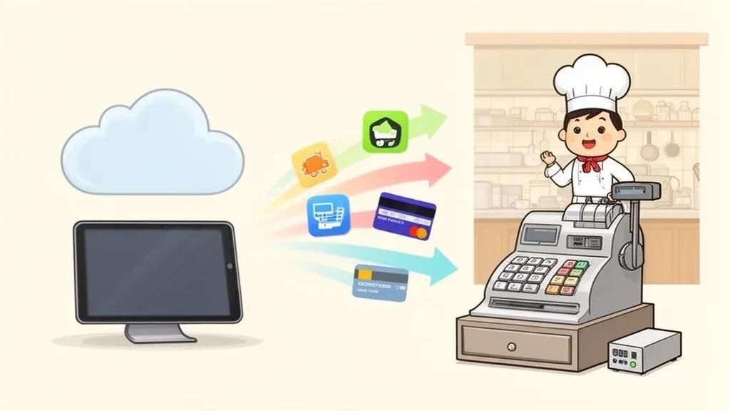 Restaurant POS system illustrating order, inventory, and payment integration for restaurants.